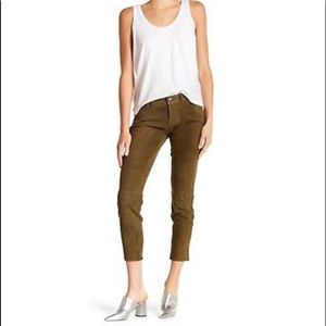 NWT Current Elliott Leather Easy Stiletto Pants 28